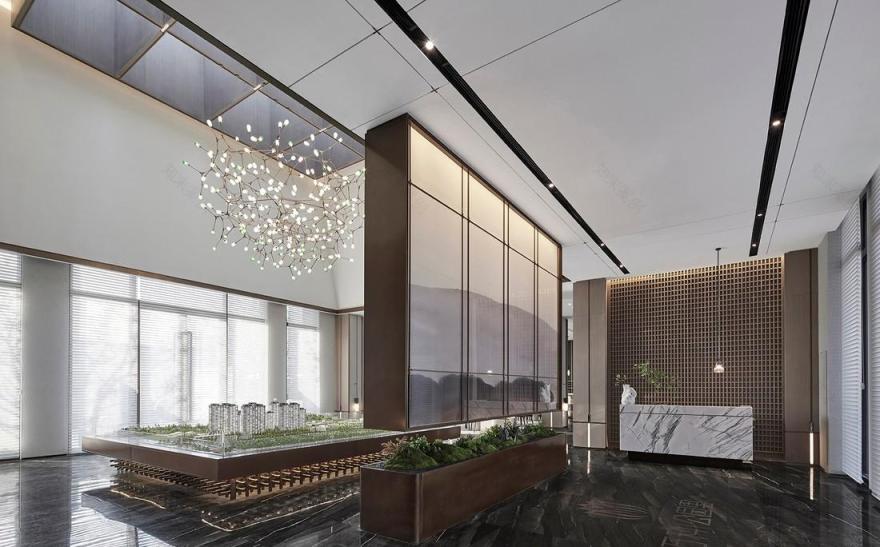 自然绿意,轻奢售楼处的诗意栖居-6