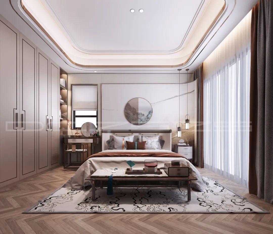 《东成至盛》新中式别墅设计丨木美空间设计-57