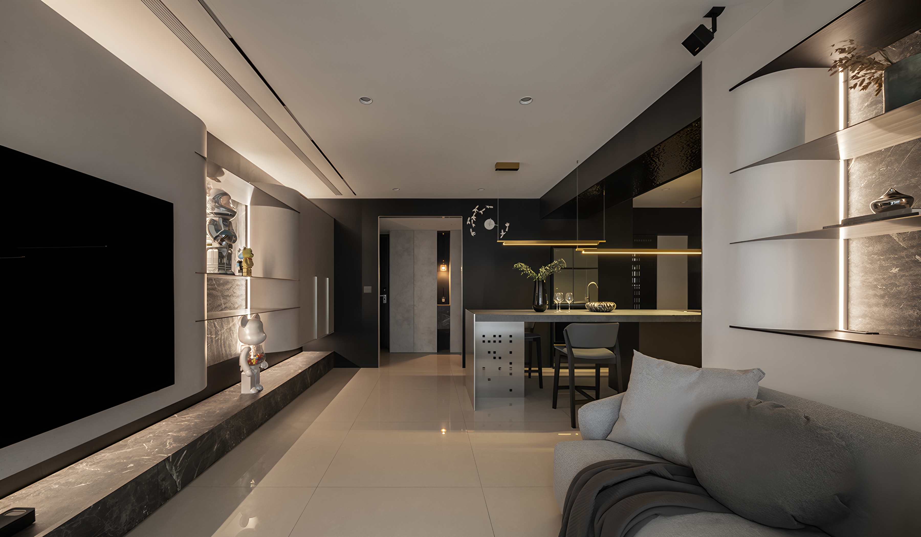 台南33坪灰韵蕴藏金属光住宅设计丨中国台南丨乔治黑羊设计-0