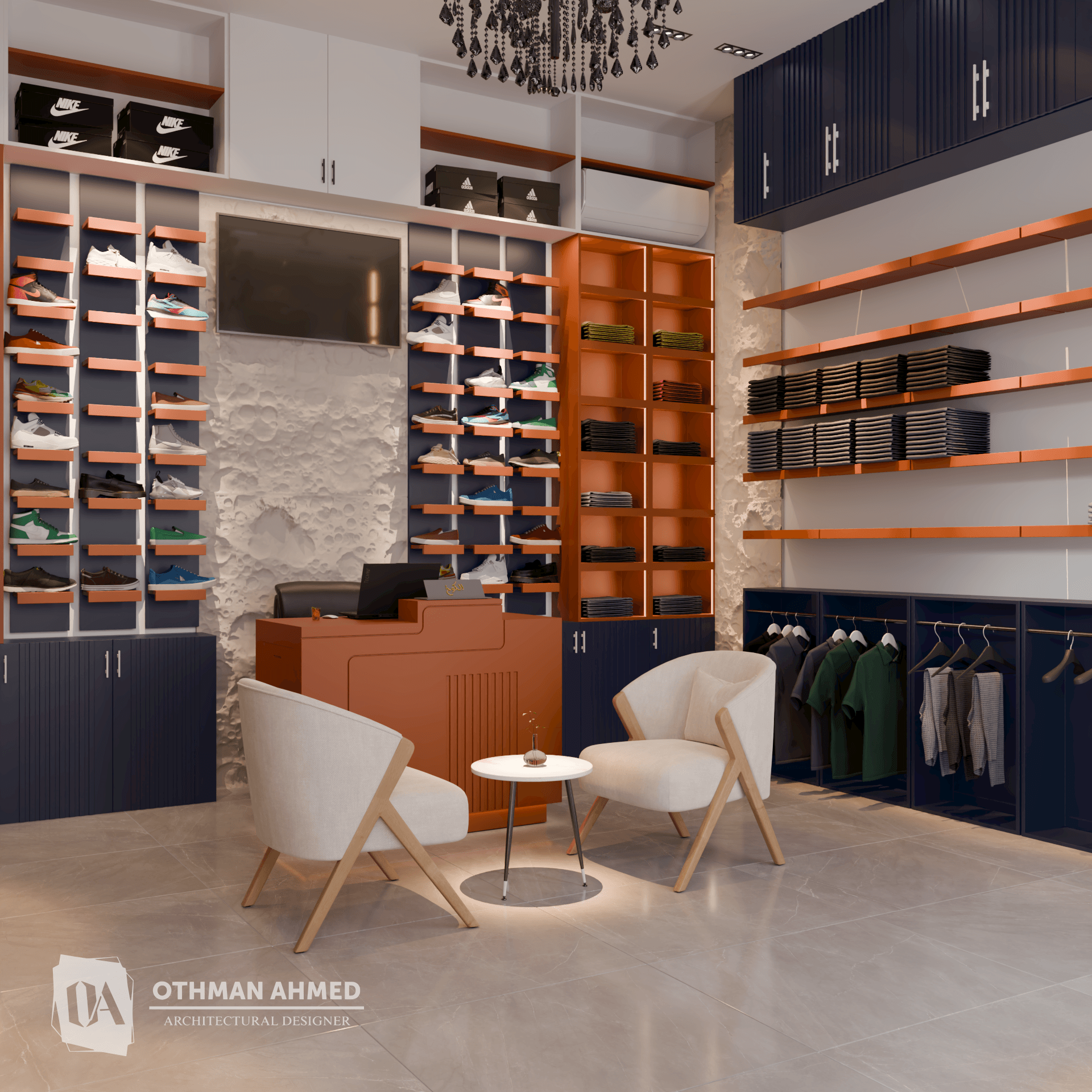 Stylish interior with organized displays and shelves-3