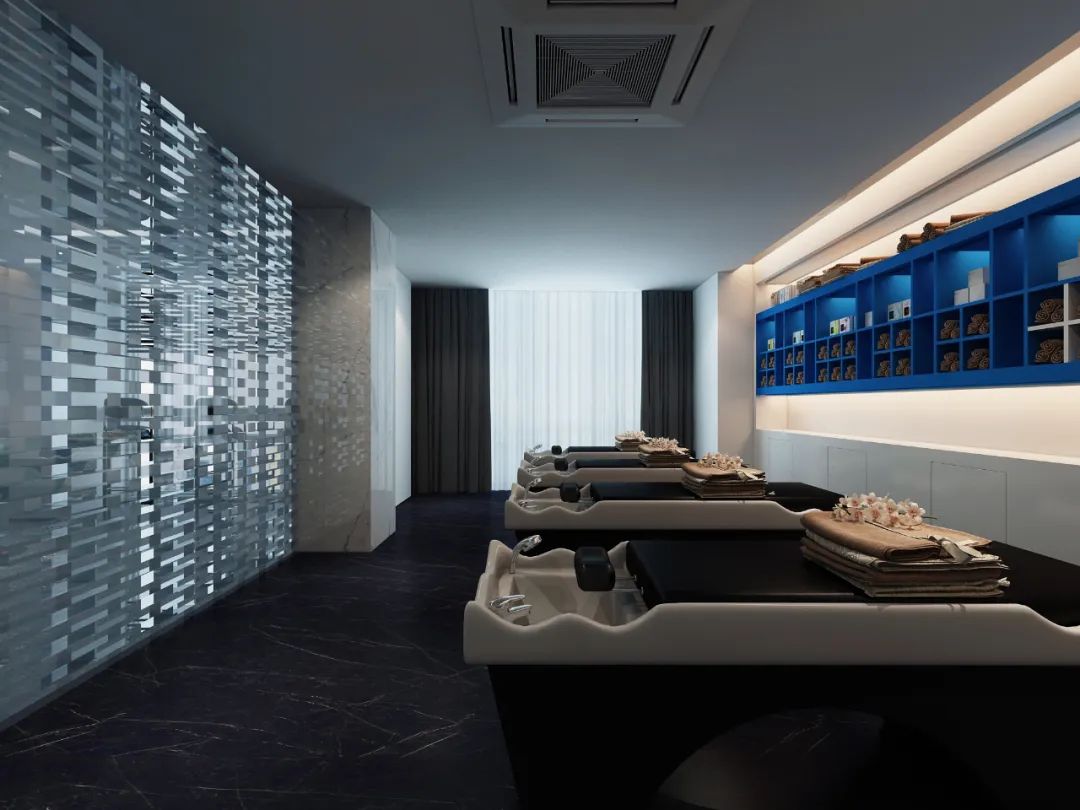 《快乐秀发》个性鲜明,绿色与蓝色交织的未来感空间-81