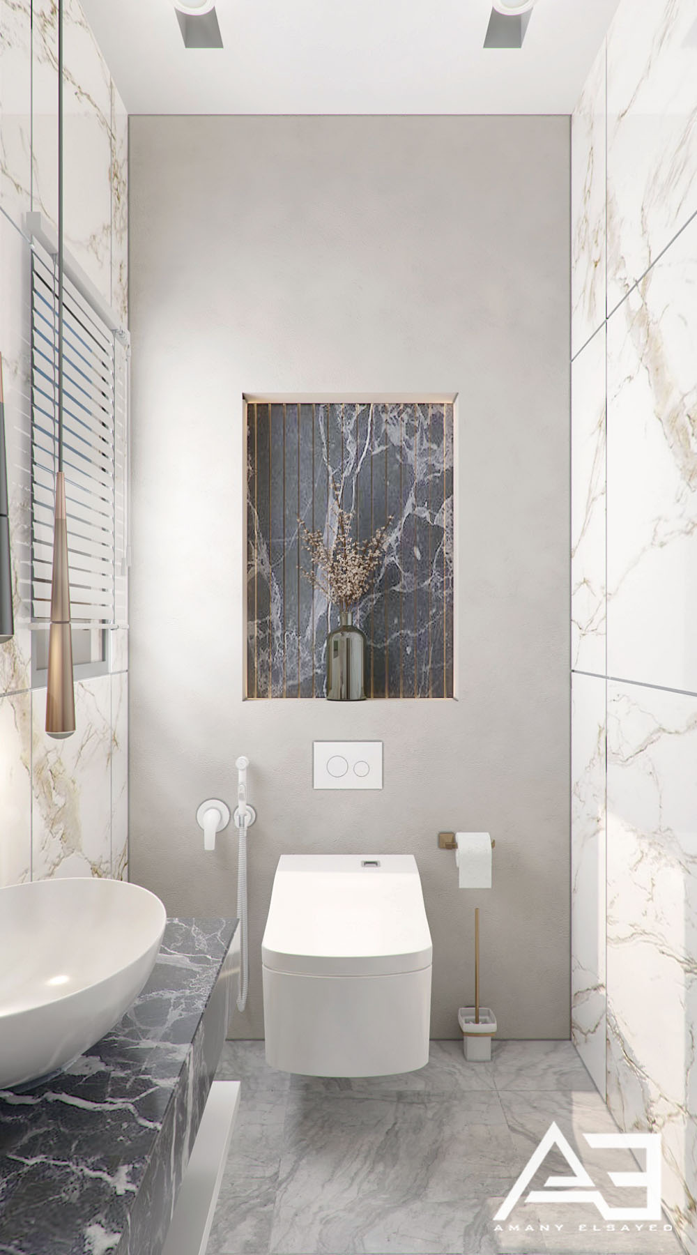 带卫生间的客厅丨沙特阿拉伯丨AMANY ELSAYED-11