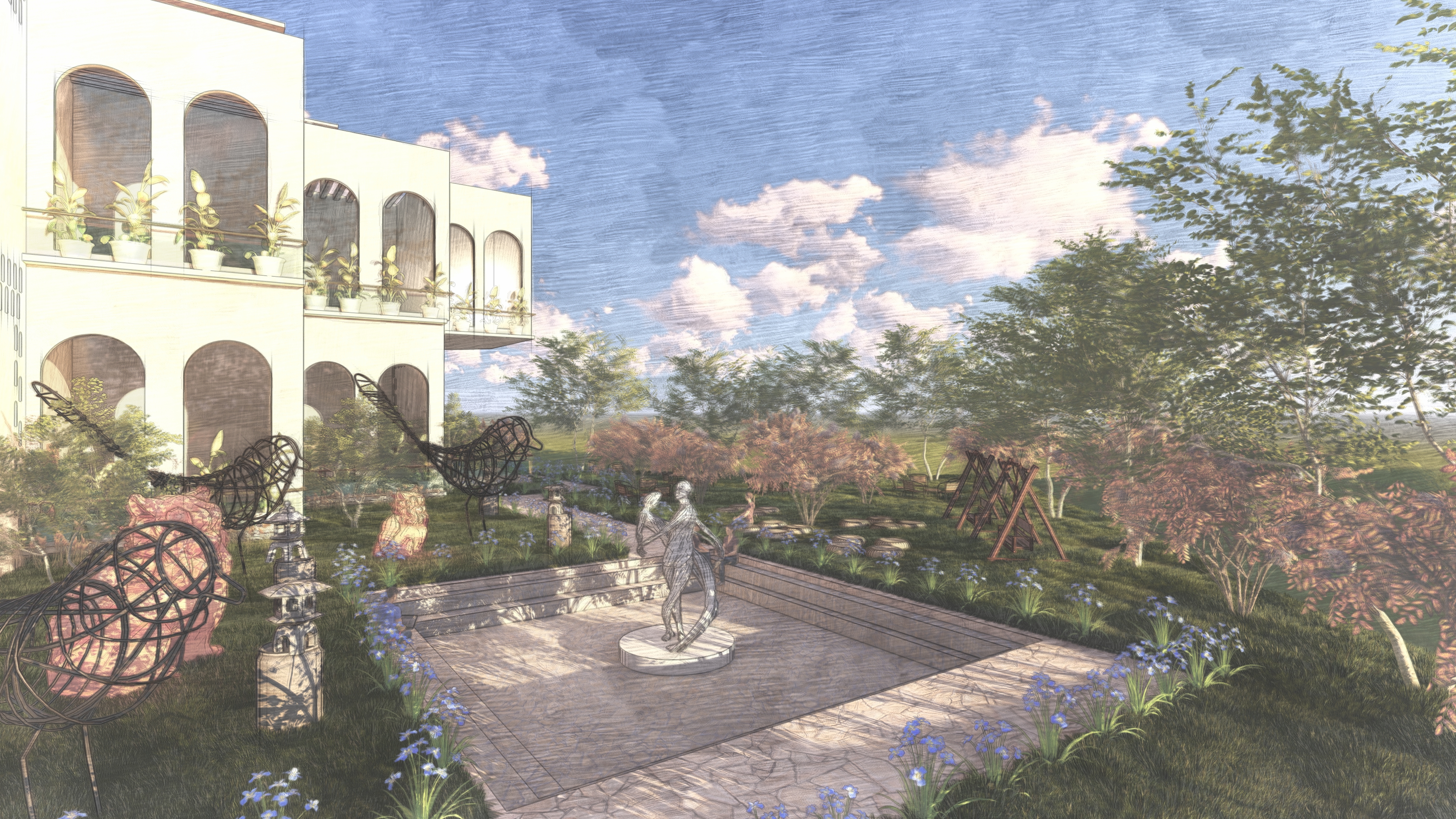 MOZION (Light structure building for sculpture dep)-5