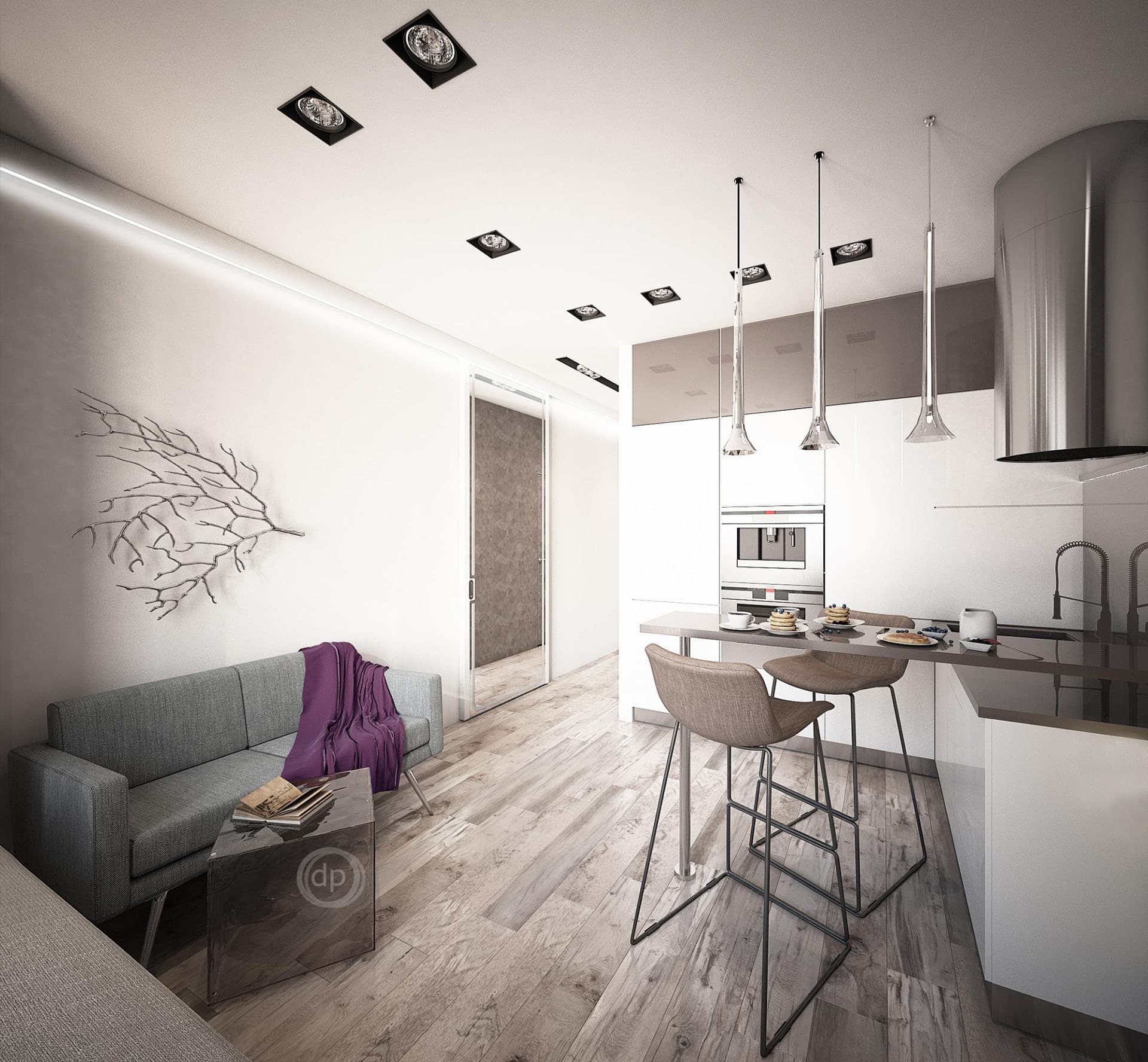 ЖК «Новое Тушино» 45平公寓室内设计丨俄罗斯莫斯科丨Diana-27