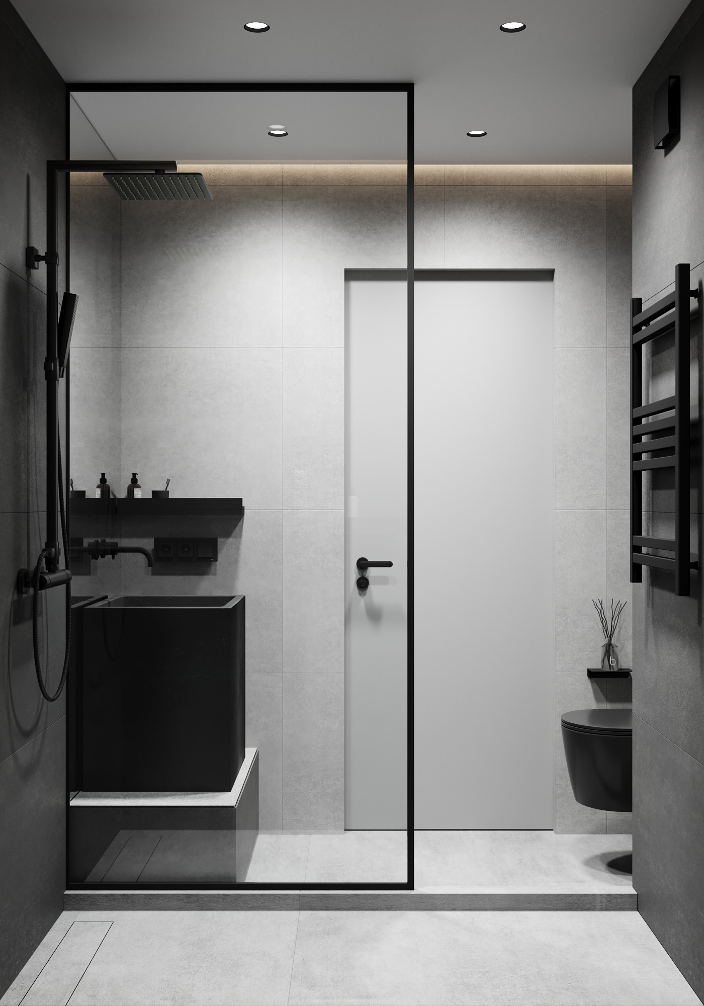 黑白简约，现代空间设计！-19