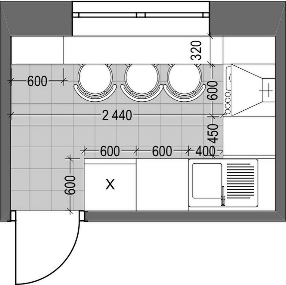 6m²小厨房设计方案（含窗边就餐吧台）-5