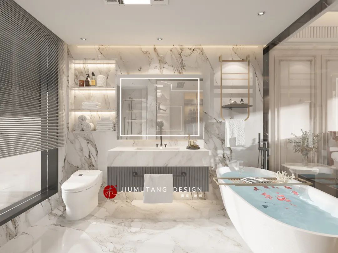 宏天广场复式法式轻奢设计丨中国潮州丨潮州市九木堂装饰设计有限公司-26