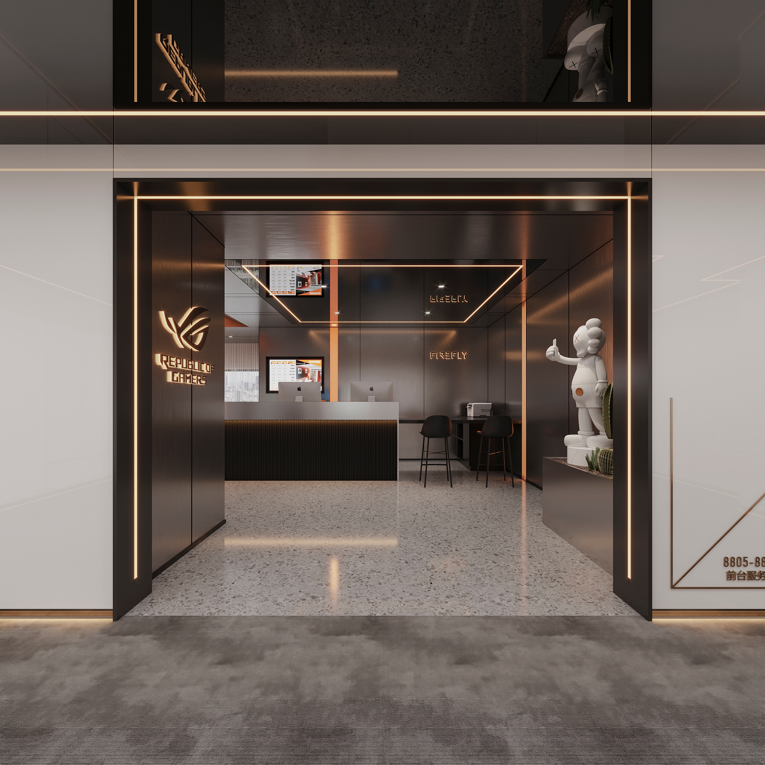 电竞酒店装修效果图-7