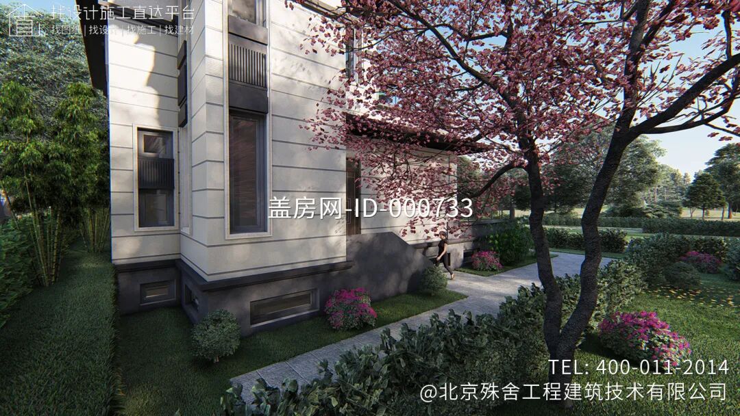 【设计师案例】土建参考造价45万，面宽13.7m×进深10m河南平顶山二层新中式别墅-45