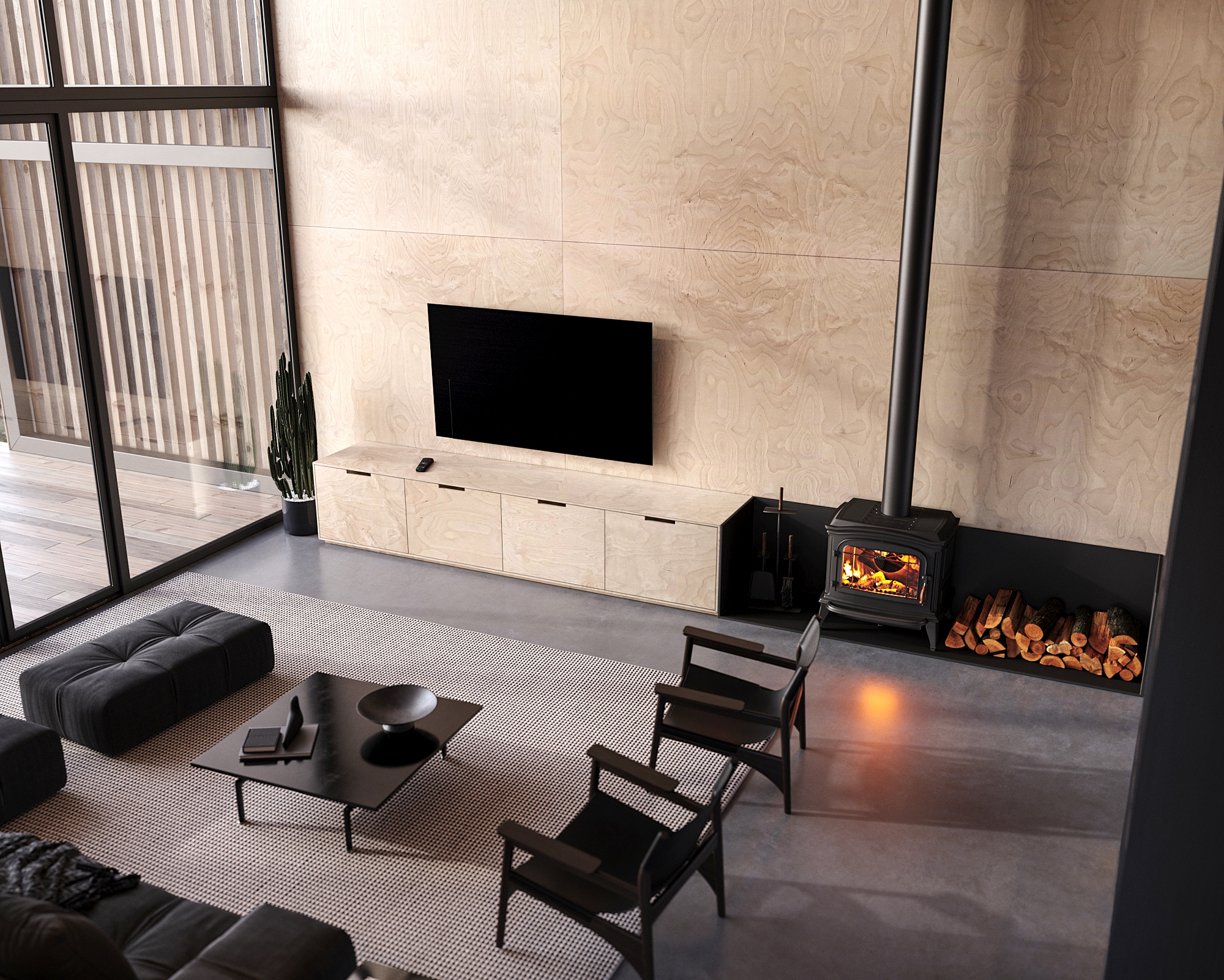 Barn House Interior — Concept Design & Visualization-7