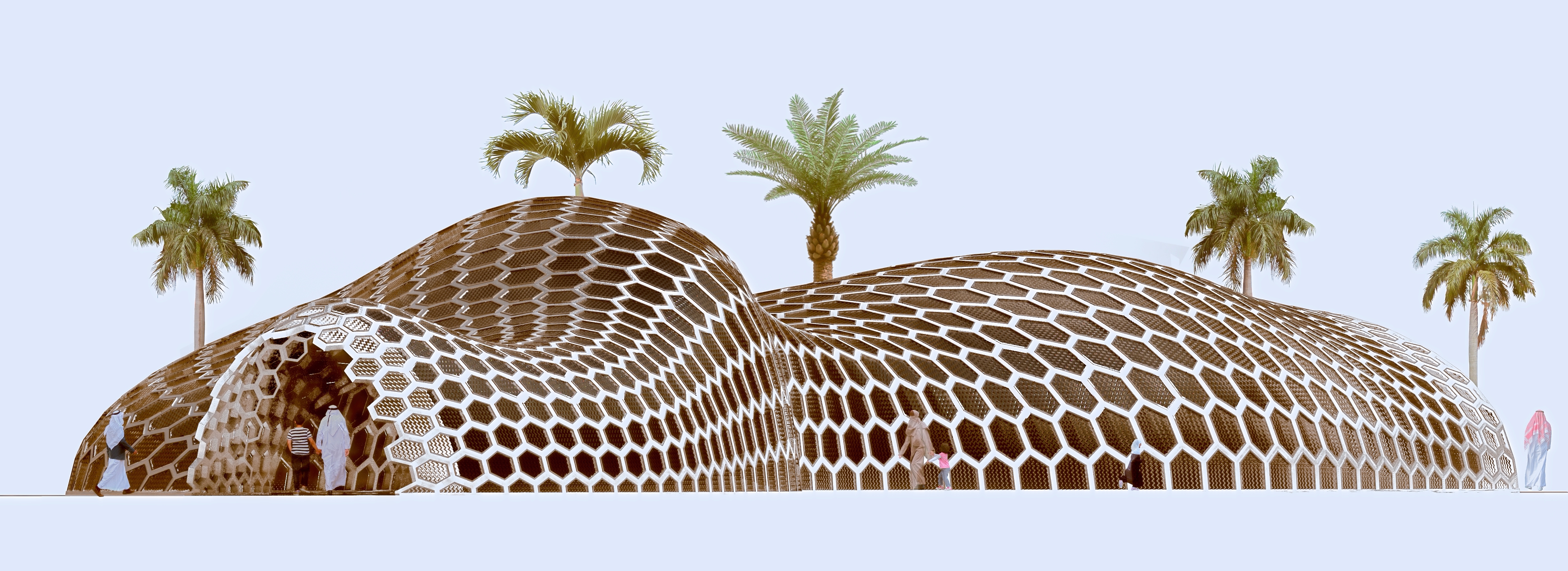阿布扎比“蜂巢”展览馆——自然与科技的和谐融合-12