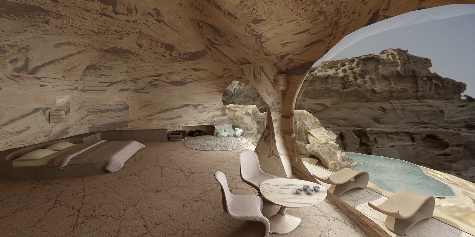 有机建筑 红沙（注：Arena Roja直译为红沙，这里不清楚它在具体语境中的含义，Arquitectura Orgánica常见释义为有机建筑） 丨约旦-24