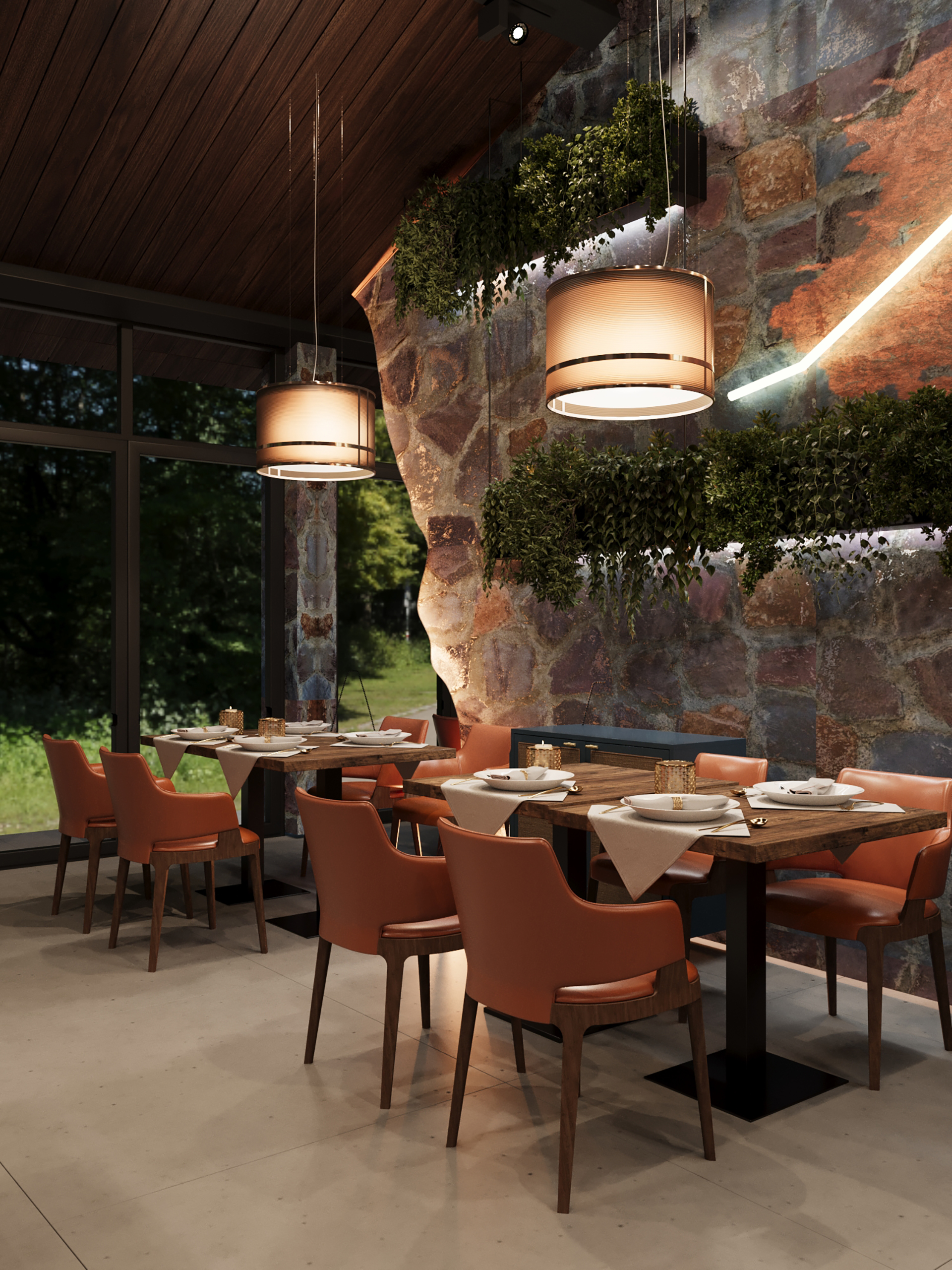 Restaurant Interior Design in Akhalkalaki, Georgia-4
