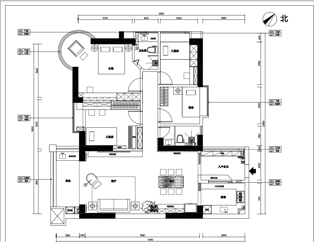 简约实用平层住宅设计-2