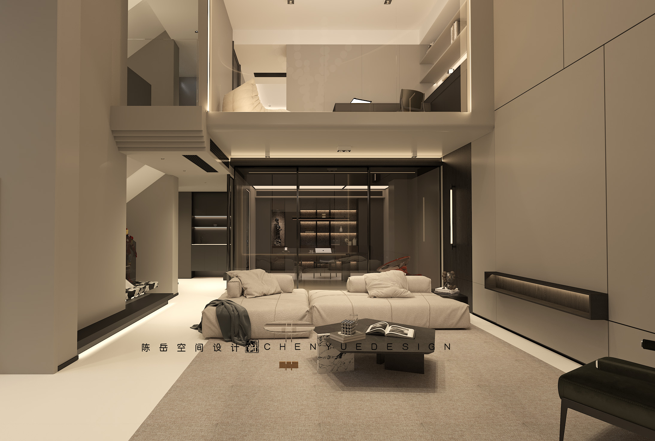 招商天府玺底跃350㎡意式极简丨中国成都丨陈岳-35