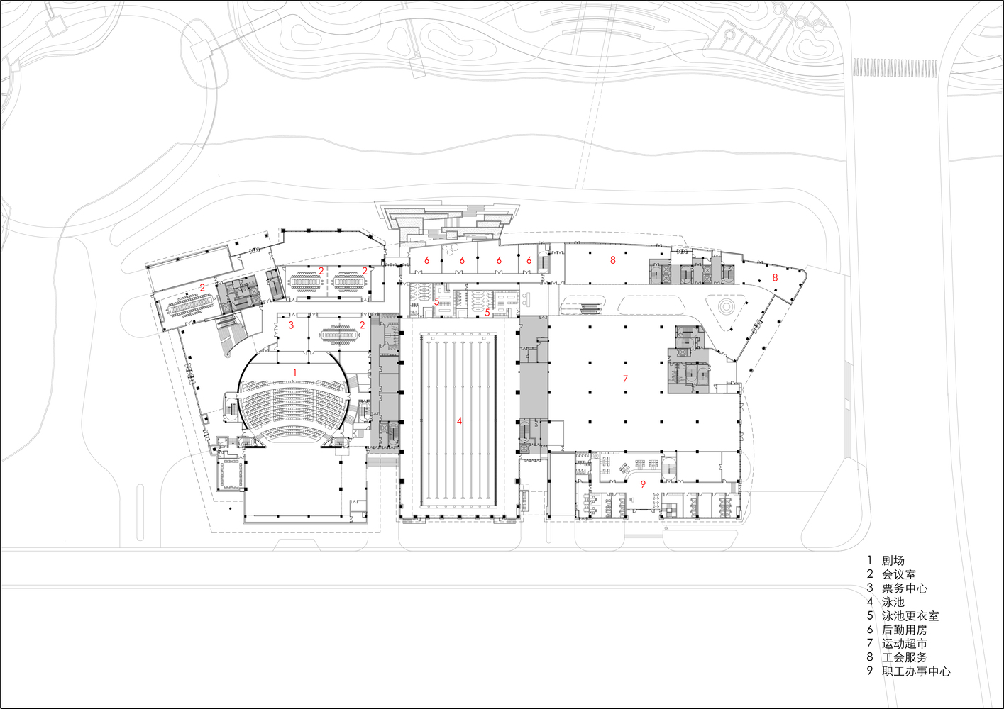 张家港职工文体中心-37