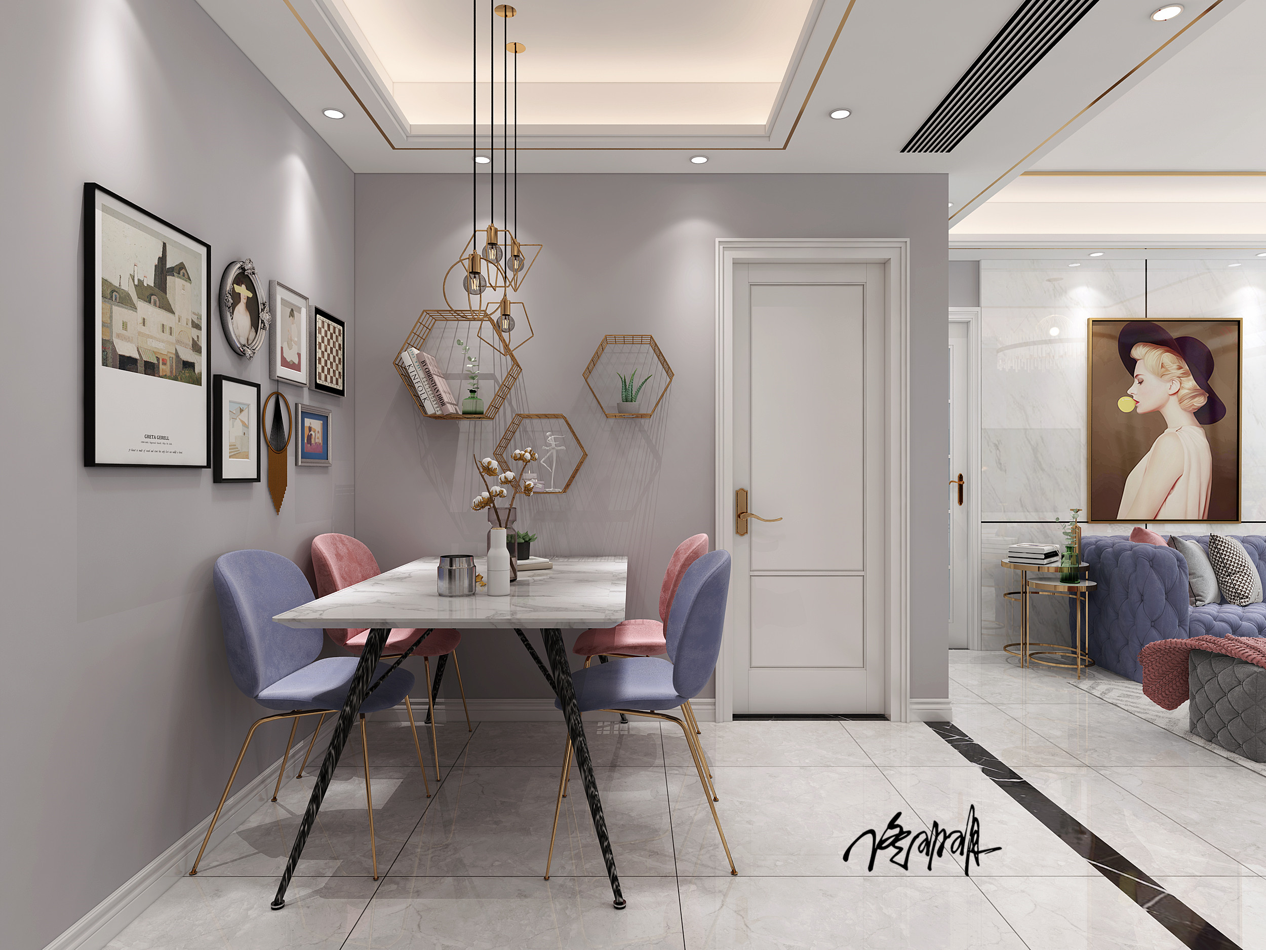 现代轻奢公寓设计-6