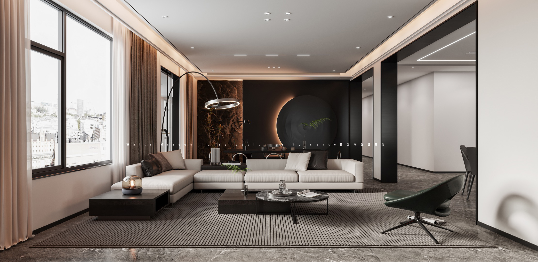 轻奢别墅——白龙马效果图-2