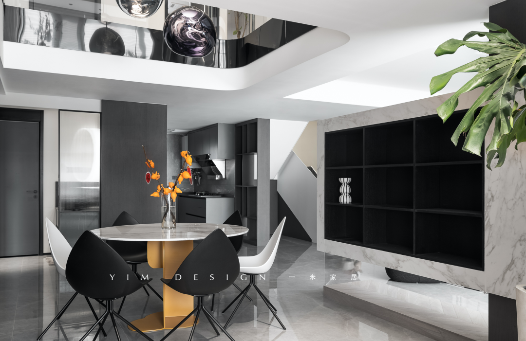 月光别墅 · 黑白灰的现代轻奢空间丨缪婕,张茜-26