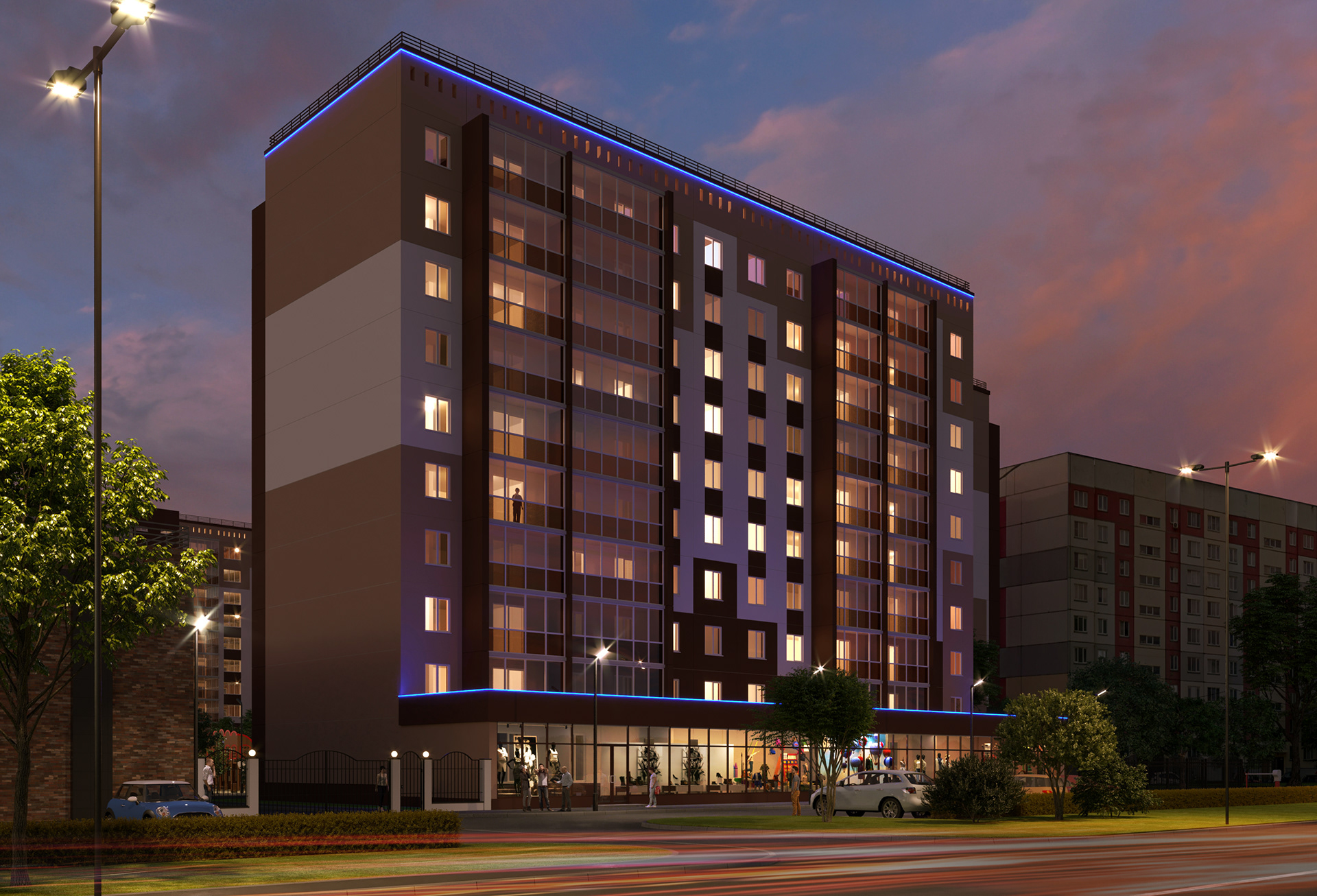 公寓楼庭院设计-14