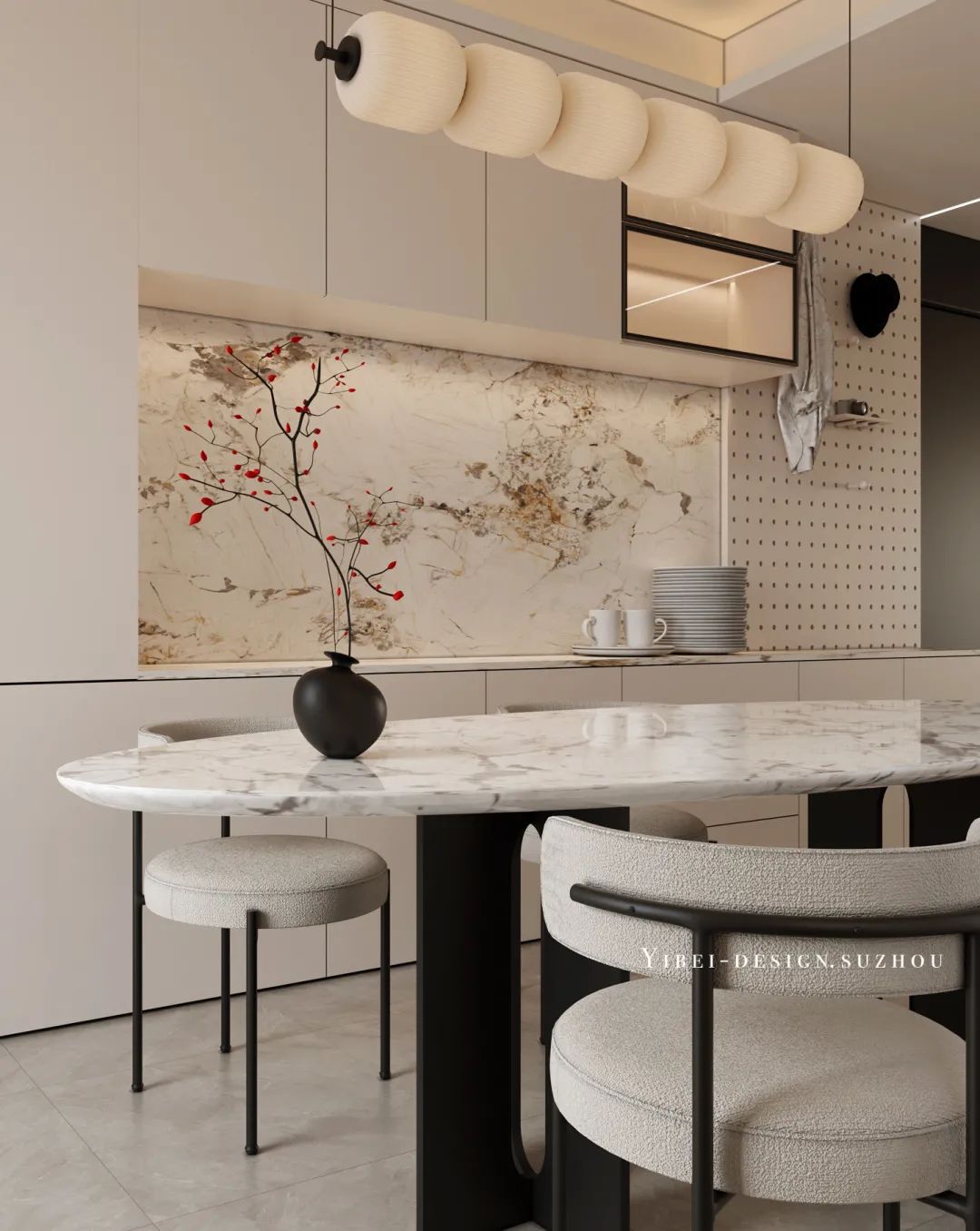 梦中情屋 · 温馨奶油风格的家装设计丨中国苏州丨YIBEI DESIGN-12