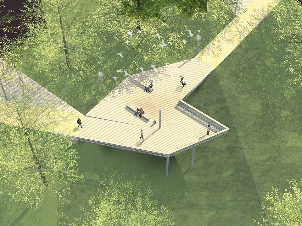 城市坡道 | 连接克雷伊市中心的无障碍新路径-61