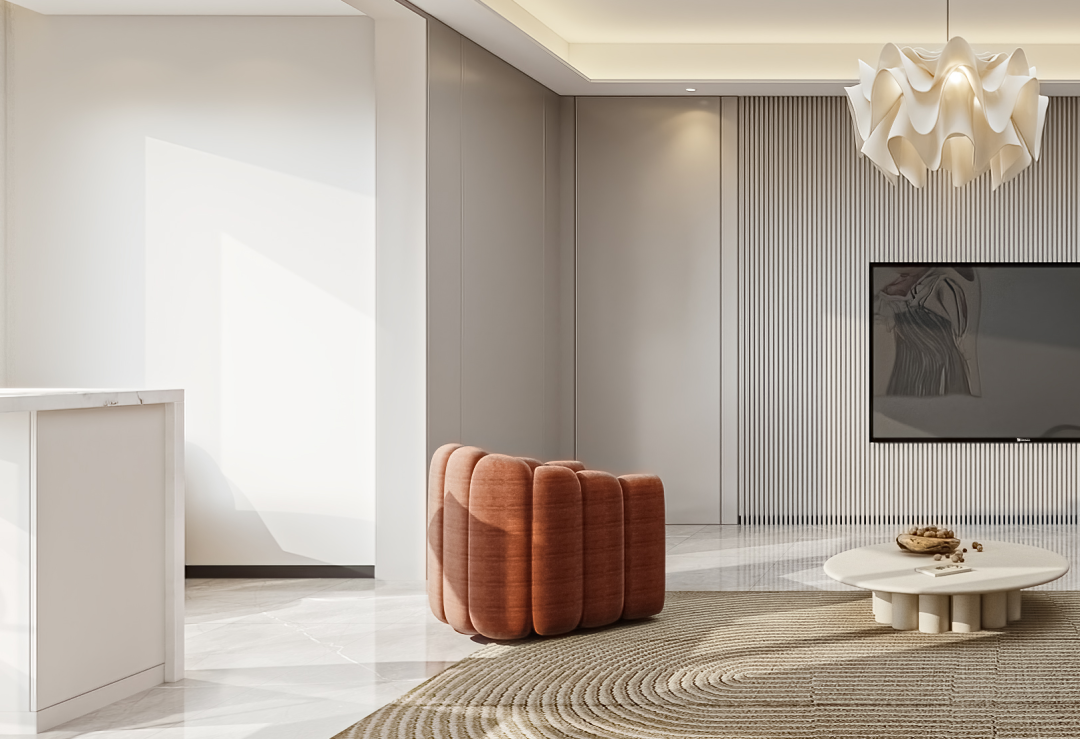 轻奢风三室空间设计丨中国渭南丨西安大小空间设计-11