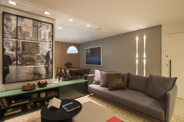 L型客厅现代装饰案例丨Nara Cunha-4