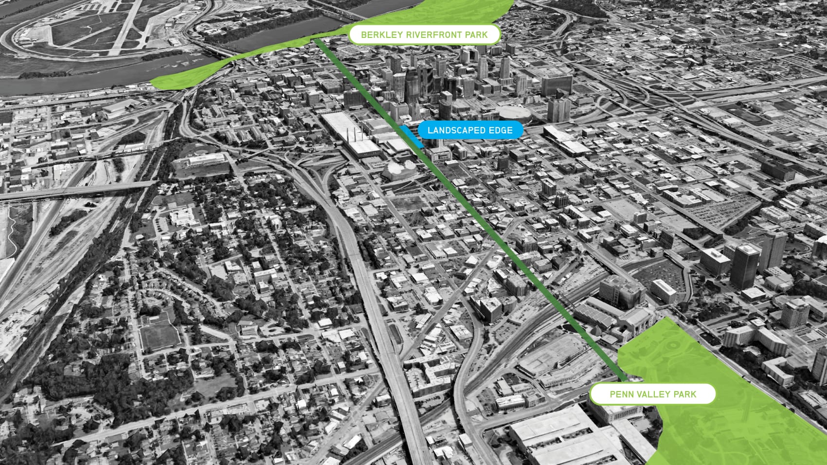 Landscaped Edge · 堪萨斯城怀恩多特桥护栏系统设计丨美国堪萨斯城丨El Dorado,MK12-22