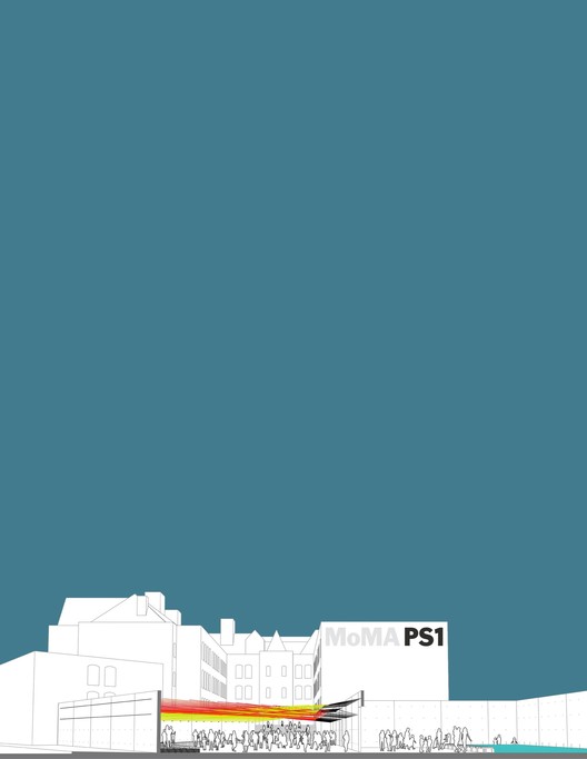 临时编织庭院·纽约 PS1 的彩色绳索云-23