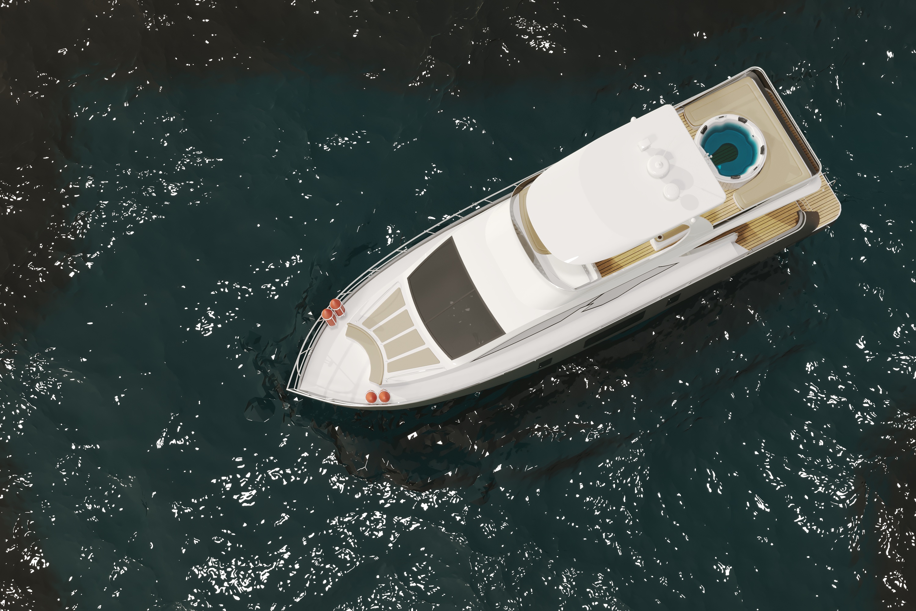 YACHT MODEL 2022 azimut 62 3D 模型-7