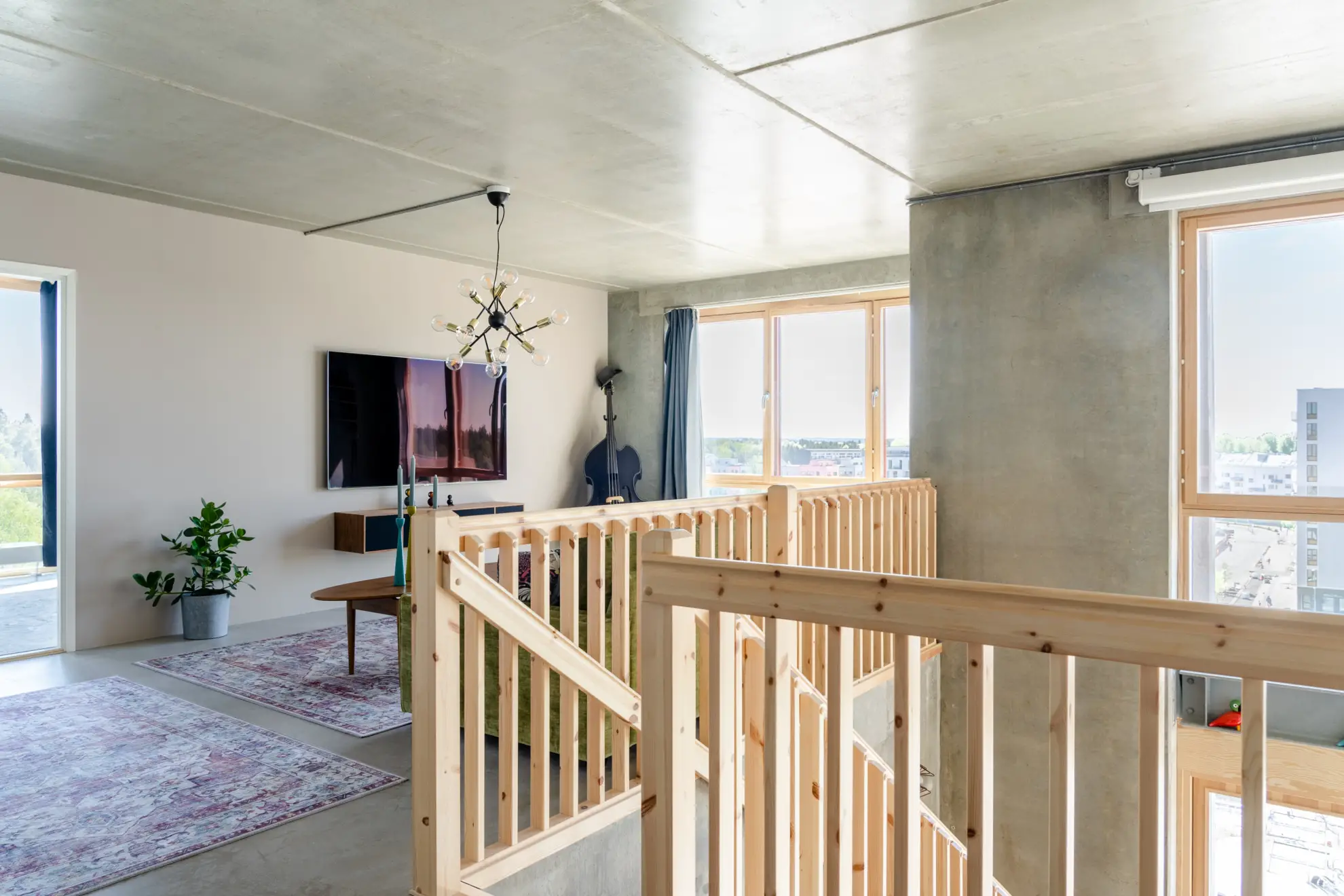 瑞典斯德哥尔摩现代都市景观复式公寓设计-9