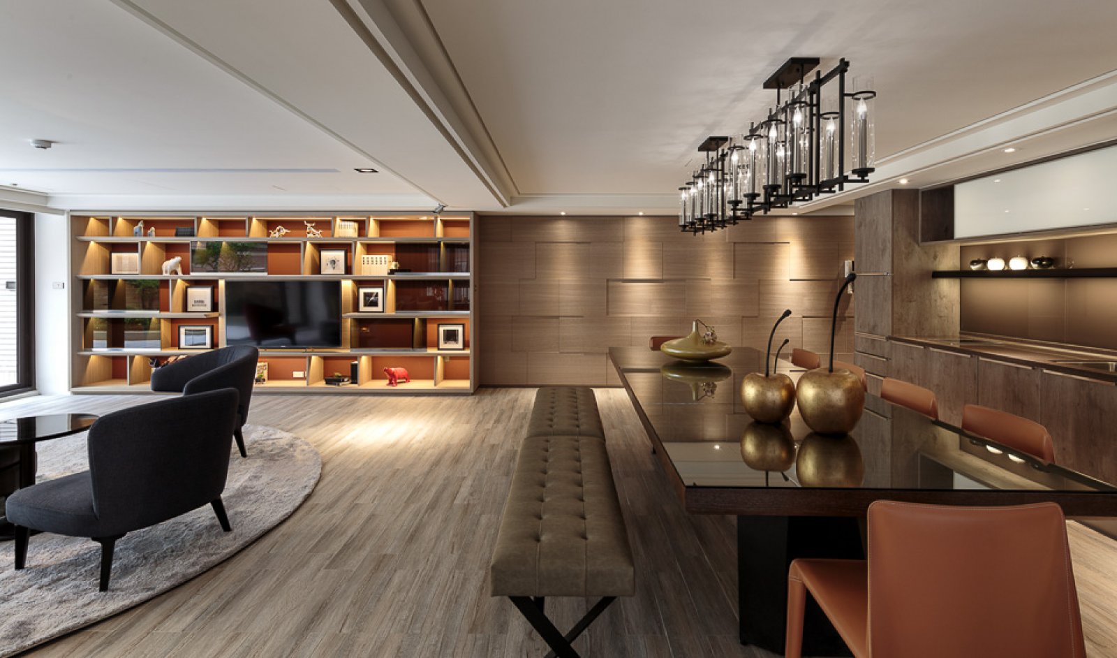 高雄别墅样板房展示空间 | 新古典风格融合现代元素-12