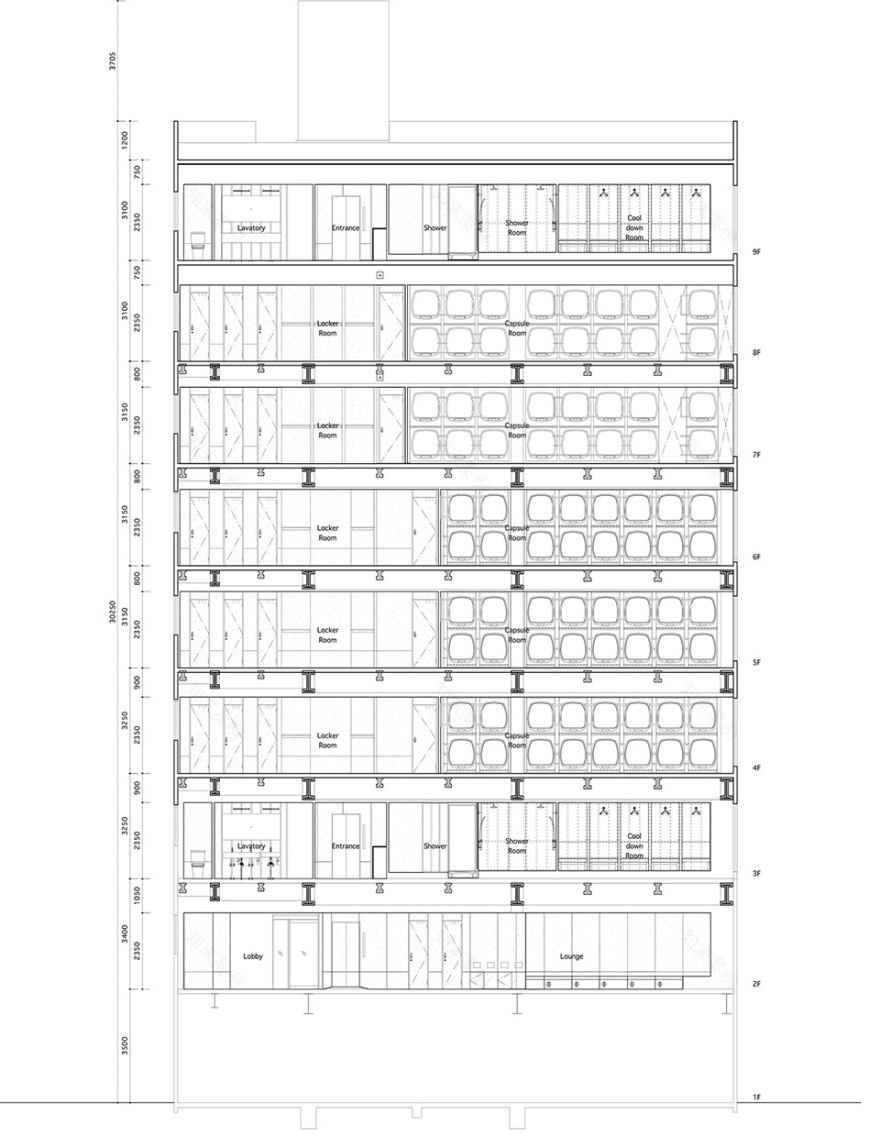 ℃ 胶囊酒店,东京 / Schemata Architects-8