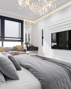BEDROOM INTERIOR. DESIGN + 3D VISUALIZATION
