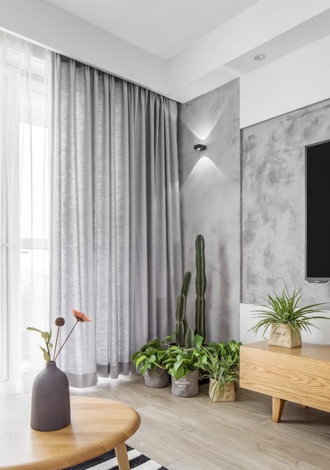 简约原木灰调，开放式厨房与绿植打造宜居空间-11