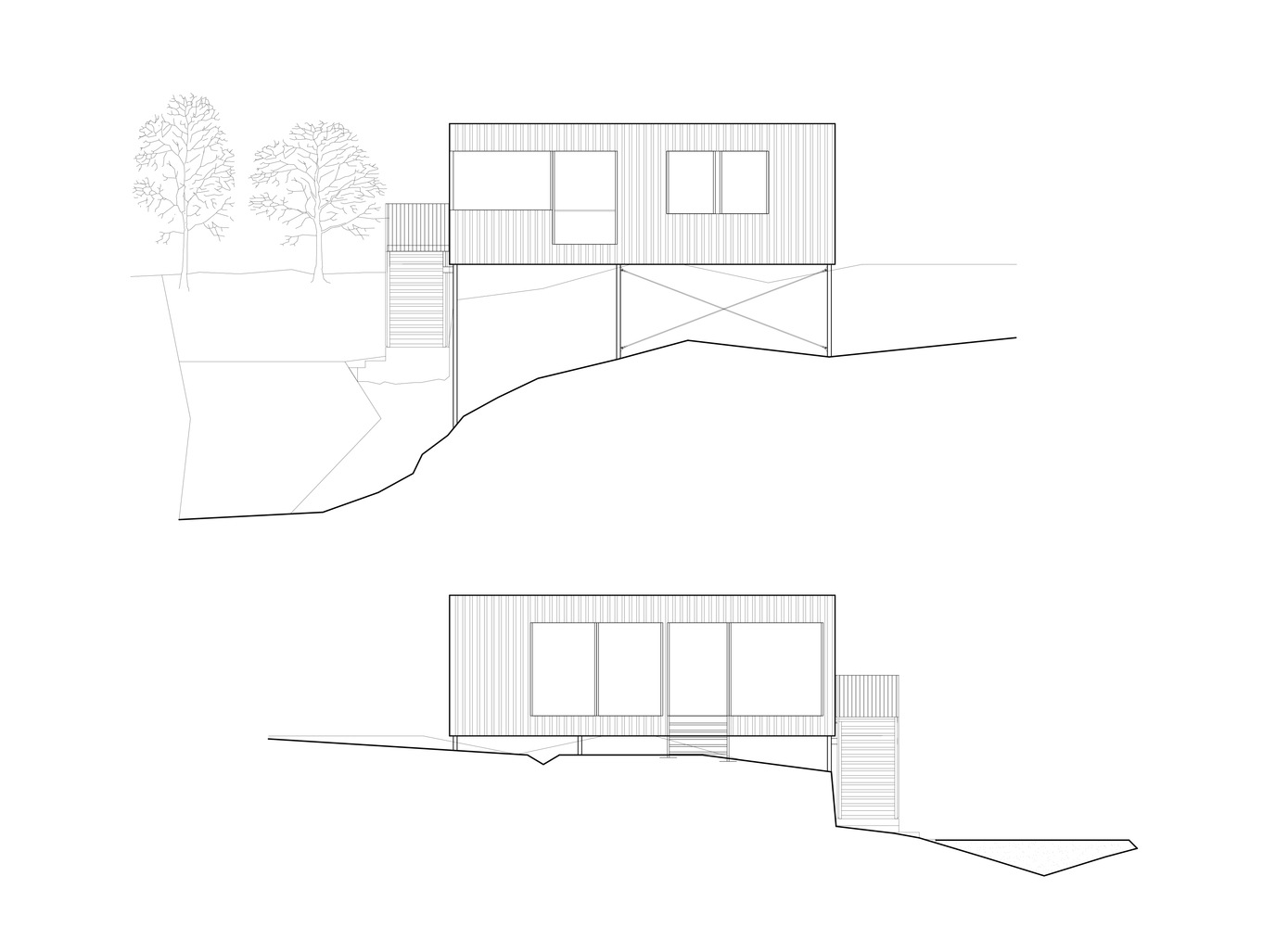 瑞典海边岩石上的集装箱之家-24