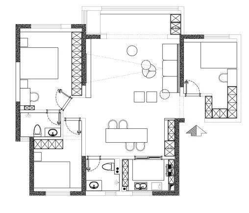 银川金地自在城 129m²简约风设计丨中国银川丨宁夏城市人家-10