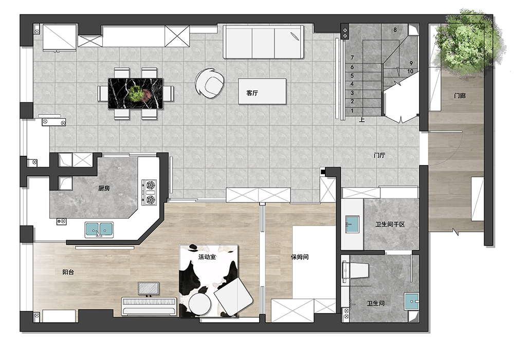 57平米 LOFT 的神奇变身 · 现代美式空间魔法丨支点设计-14