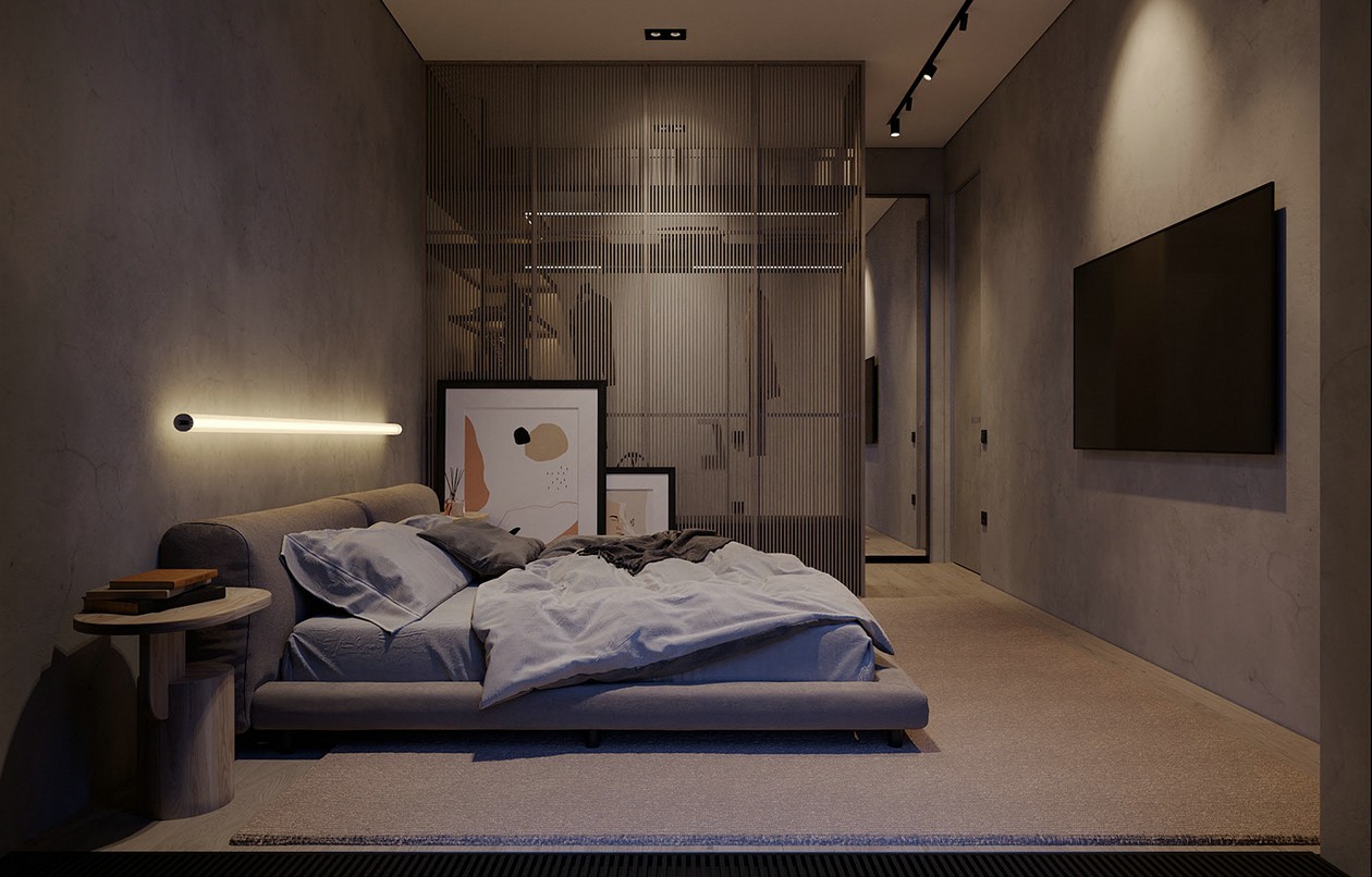 120 平北欧风暖色系日景夜景设计案例-24