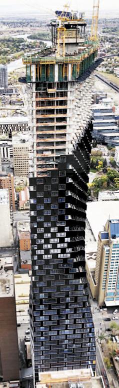 Calgary 市中心的 Telus Sky 塔楼 | 摩天大楼中的住宅与办公空间融合-11