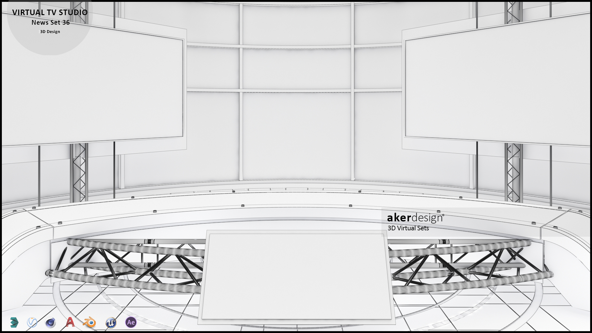 虚拟电视演播室新闻场景 36-9
