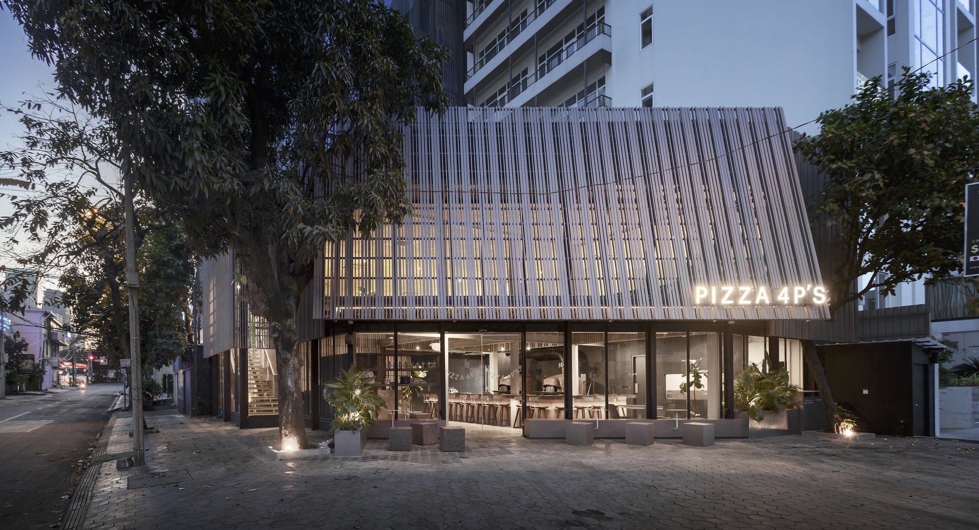 Pizza 4p’s 餐厅丨柬埔寨丨Bloom Architecture-22