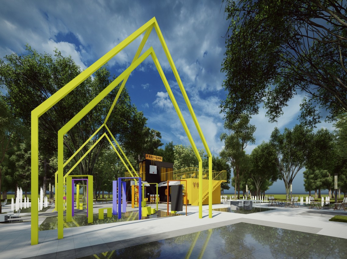 集装箱商业建筑SU模型-9