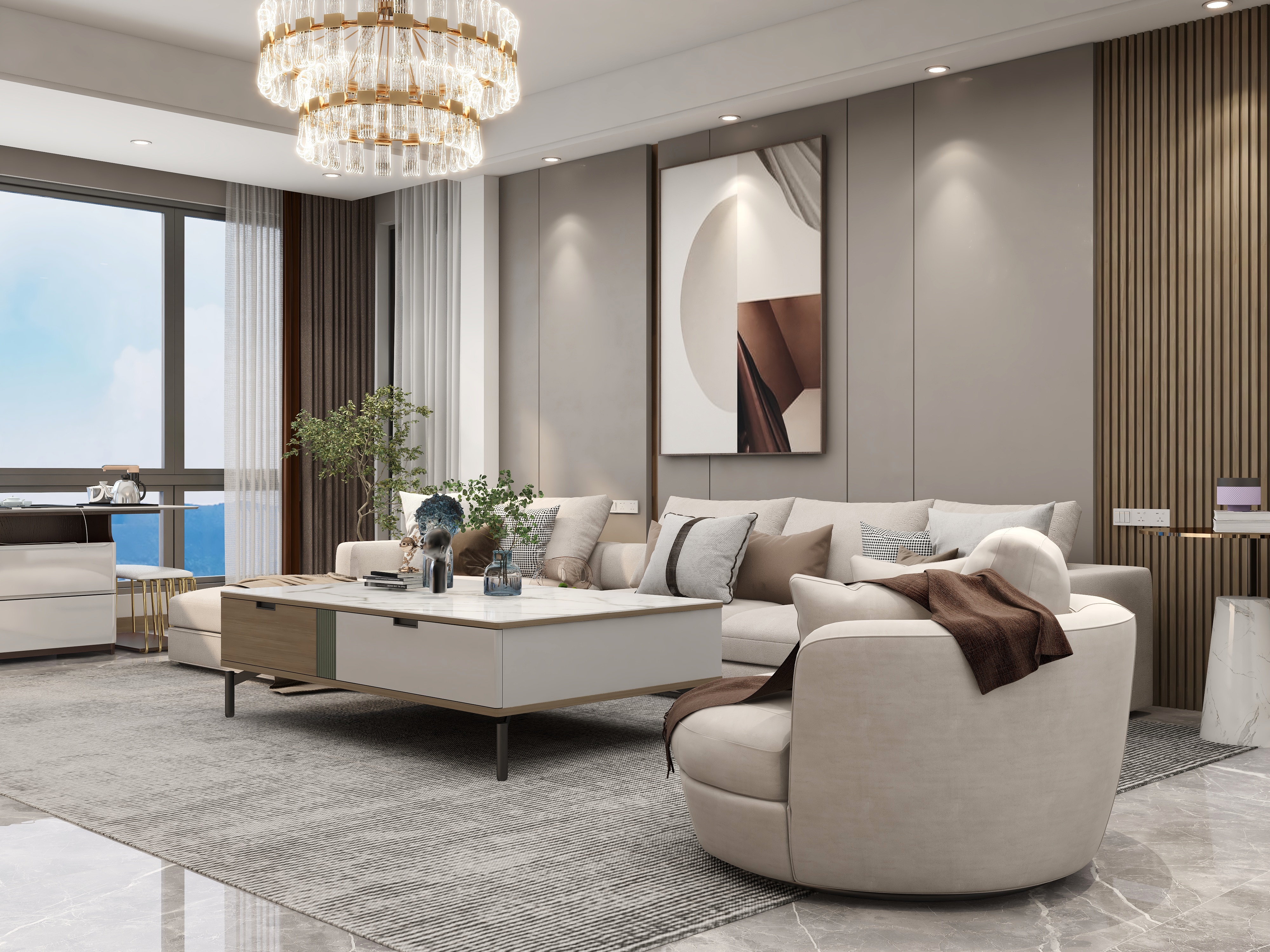 现代轻奢风格温馨之家-5