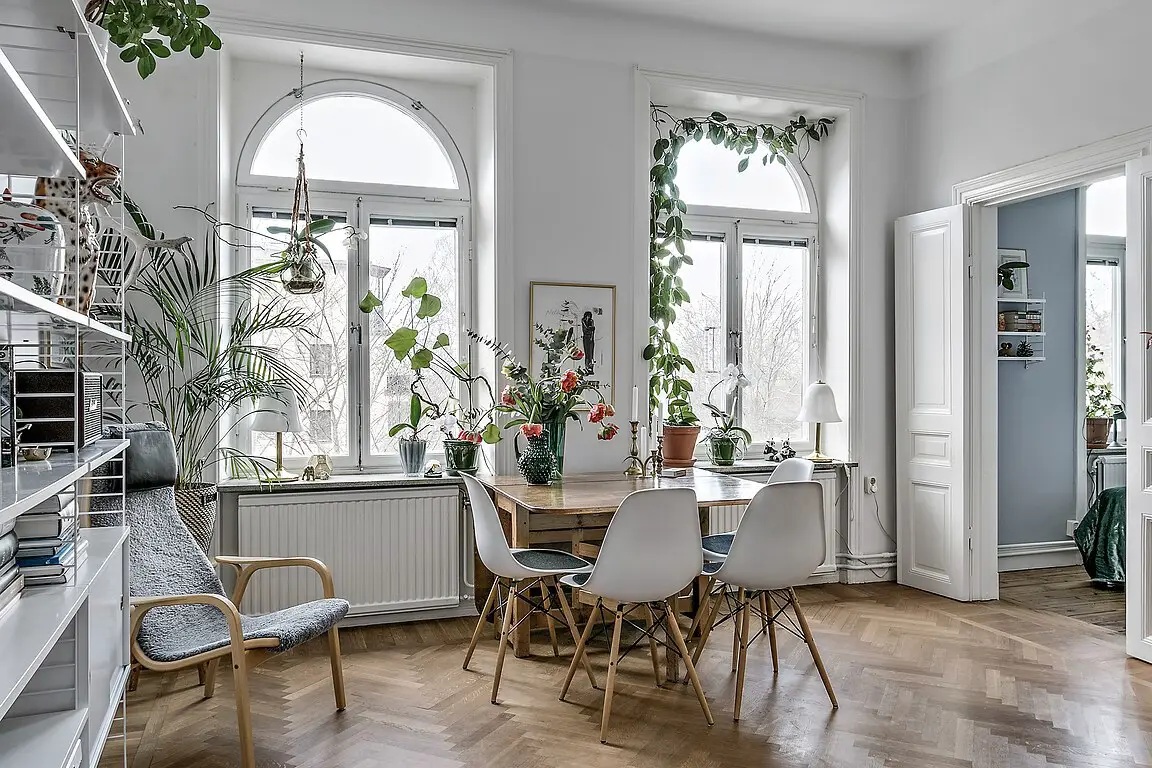 绿意盎然的瑞典公寓 | 植物打造清新室内空间-3
