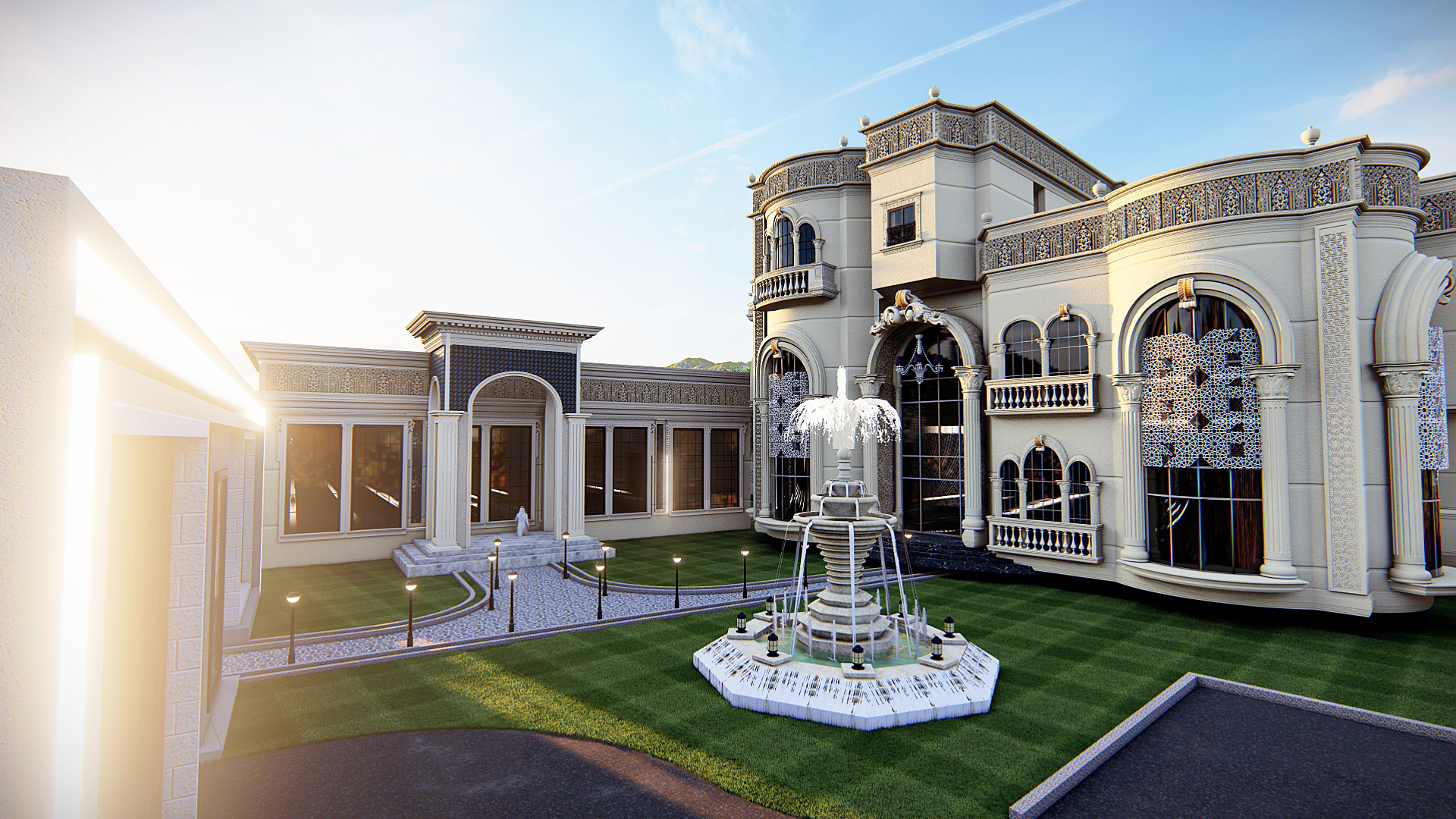 تصميم لقصر مع ديوانيه بالمملكه العربية السعودية-13