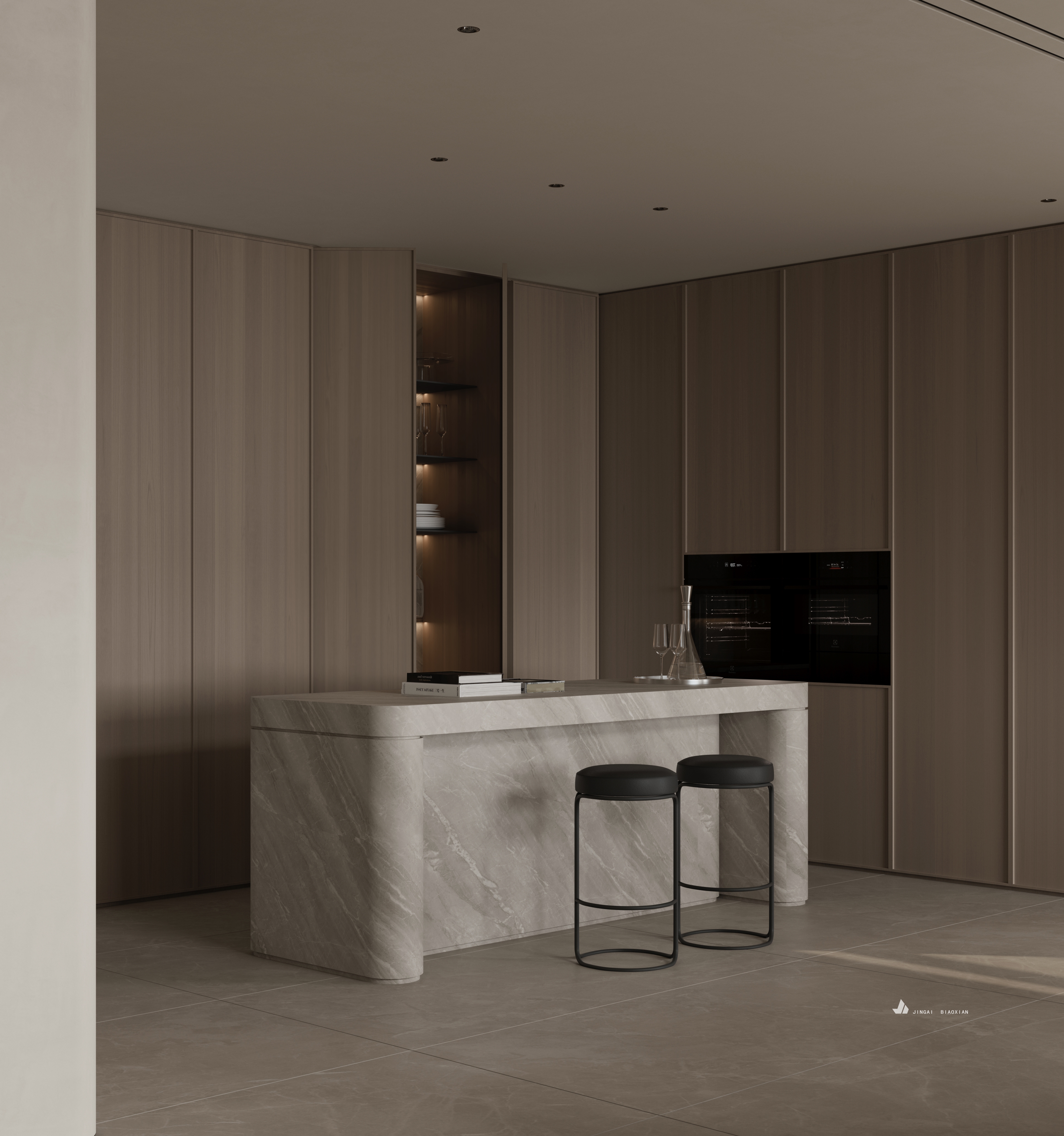 顶流现代挑空别墅-6