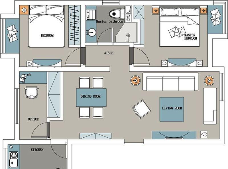销售精英装修海富秀园90平低调沉稳现代两居-9