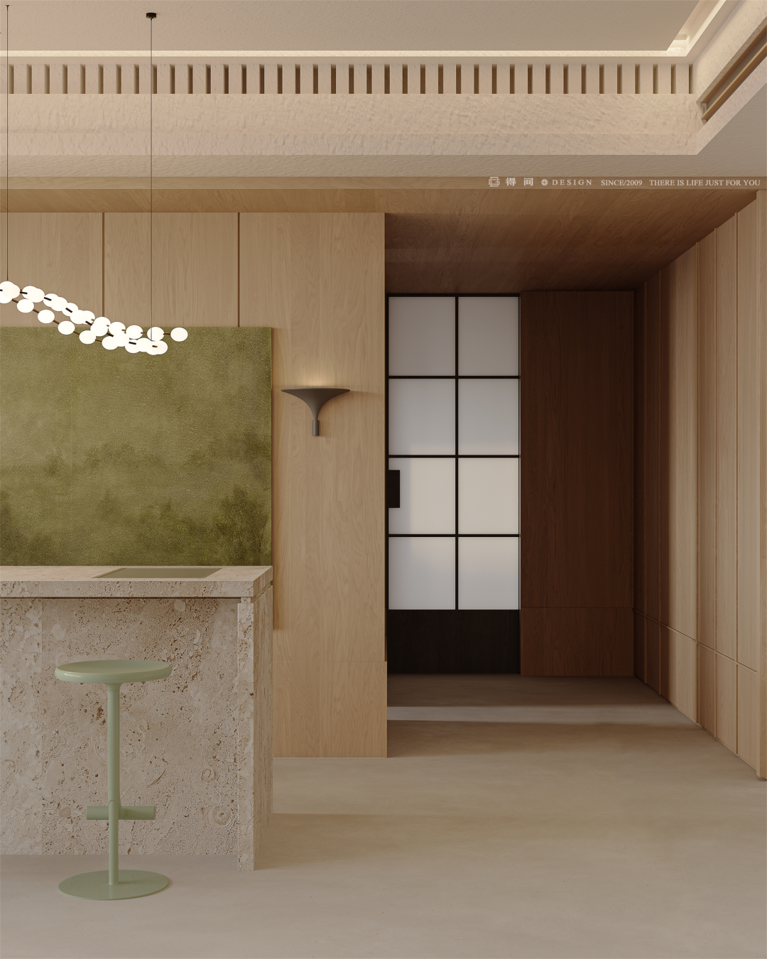 得间设计丨精装改法式婚房，将时光浸润在260㎡的质感新居里-85